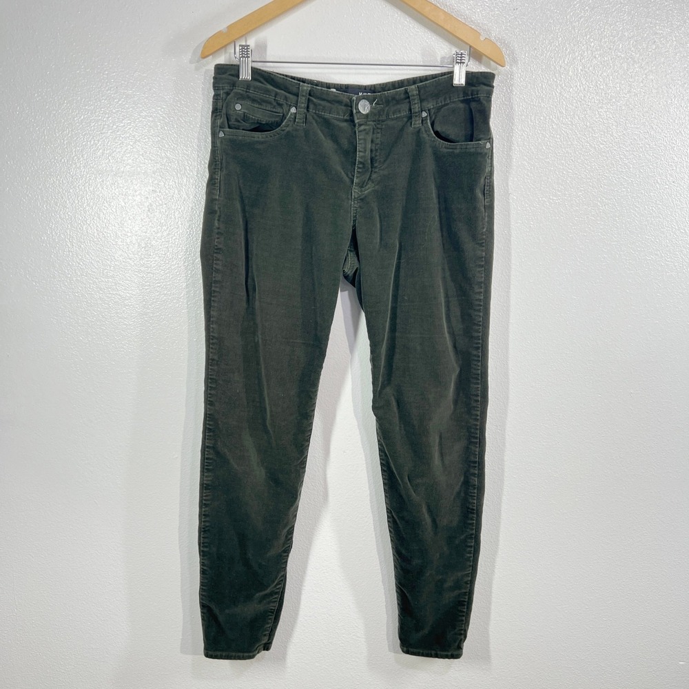 KUT From The Kloth Diana Skinny Corduroy Pants Women's Size 8 Green